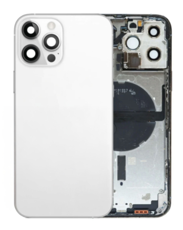 Back Housing Frame with Small Components Pre-Installed for iPhone 13 Pro Max (SILVER) (US Version) (OEM Pull A Grade)