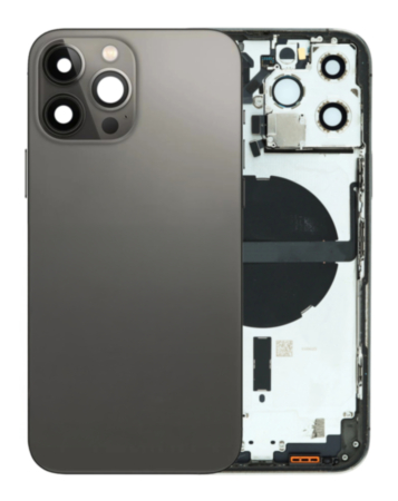 Housing Frame (BLACK) (International) (OEM Pull A Grade) Small Parts Pre-Installed for iPhone 13 Pro Max