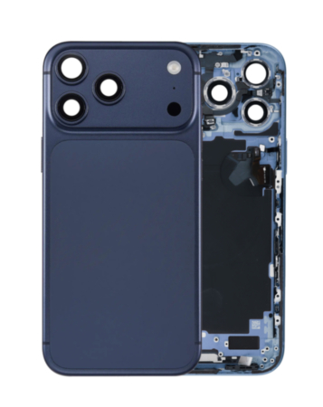 Back Housing Frame with Small Components Pre-Installed for iPhone 17 Pro Max (DEEP BLUE) (US Version) (OEM Pull A Grade)