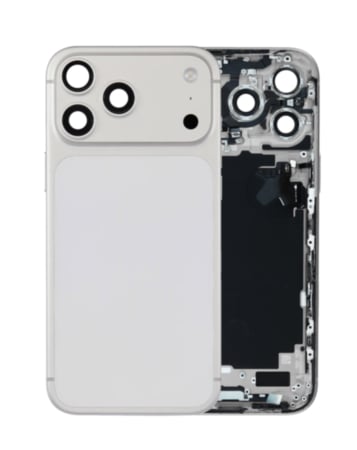 Back Housing Frame with Small Components Pre-Installed for iPhone 17 Pro Max (SILVER) (US Version) (OEM Pull A Grade)