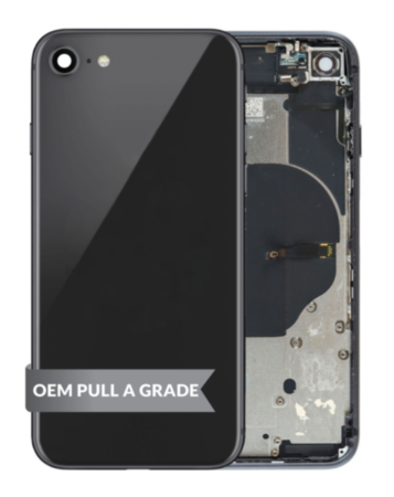 Back Housing Frame with Small Components Pre-Installed for iPhone 8 (SPACE GRAY) (OEM Pull A Grade)