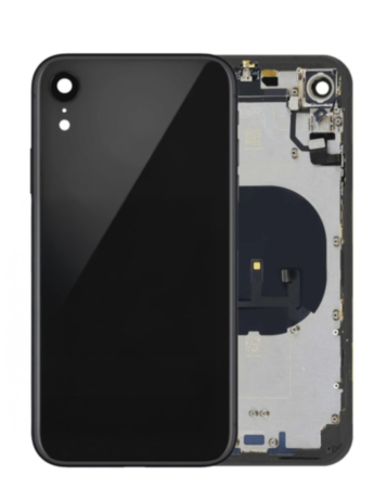 Back Housing Frame with Small Components Pre-Installed for iPhone XR (BLACK) (OEM Pull A Grade)