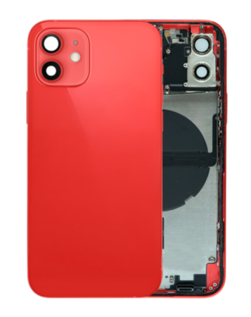 Back Housing Frame with Small Components Pre-Installed for iPhone 12 (RED) (OEM Pull B Grade)