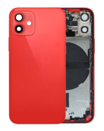 Back Housing Frame with Small Components Pre-Installed for iPhone 12 Mini (RED) (OEM Pull B Grade)