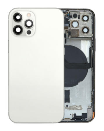 Back Housing Frame with Small Components Pre-Installed for iPhone 12 Pro (SILVER) (OEM Pull B Grade)