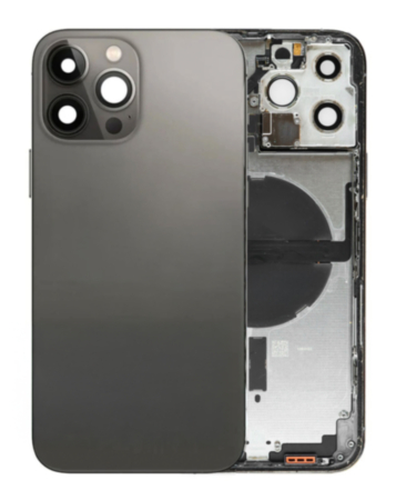 Back Housing Frame (GRAPHITE) (US Version) (OEM Pull B Grade) with Small Components Pre-Installed for iPhone 13 Pro Max