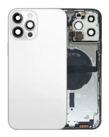 Back Housing Frame with Small Components Pre-Installed for iPhone 13 Pro Max (SILVER) (US Version) (OEM Pull B Grade)