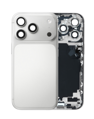 Back Housing Frame with Small Components Pre-Installed for iPhone 17 Pro (SILVER) (US Version) (OEM Pull B Grade)