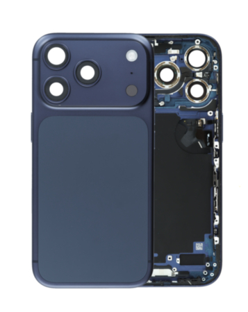 Back Housing Frame with Small Components Pre-Installed for iPhone 17 Pro (DEEP BLUE) (International Version) (OEM Pull B Grade)