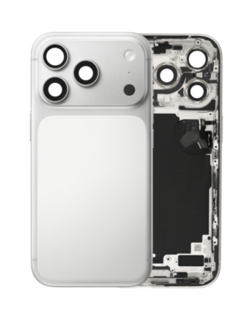 Back Housing Frame with Small Components Pre-Installed for iPhone 17 Pro (SILVER) (International Version) (OEM Pull B Grade)
