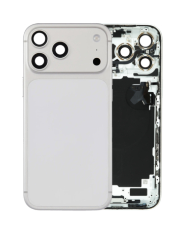 Back Housing Frame with Small Components Pre-Installed for iPhone 17 Pro Max (SILVER) (International Version) (OEM Pull A Grade)