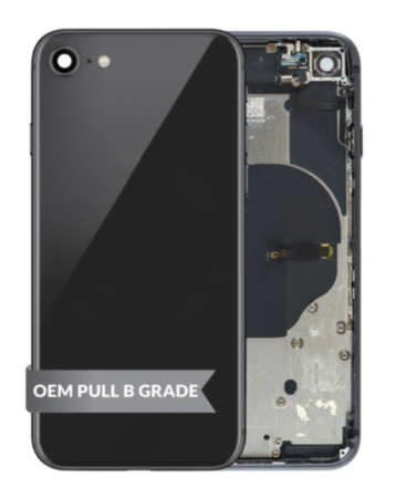 Back Housing Frame with Small Components Pre-Installed for iPhone 8 (SPACE GRAY) (OEM Pull B Grade)