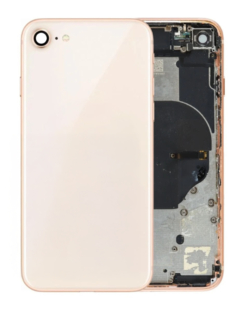 Back Housing Frame with Small Components Pre-Installed for iPhone 8 (GOLD) (OEM Pull B Grade)