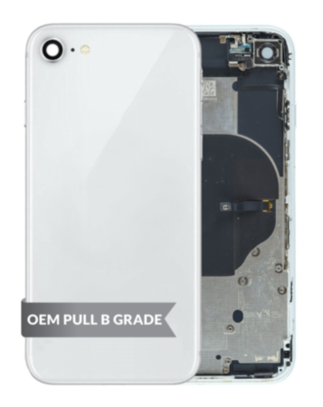 Back Housing Frame with Small Components Pre-Installed for iPhone 8 (SILVER) (OEM Pull B Grade)