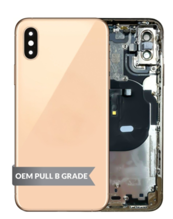 Back Housing Frame with Small Components Pre-Installed for iPhone XS (GOLD) (OEM Pull B Grade)