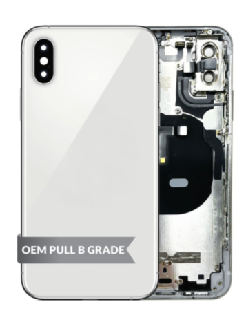 Back Housing Frame with Small Components Pre-Installed for iPhone XS (SILVER) (OEM Pull B Grade)