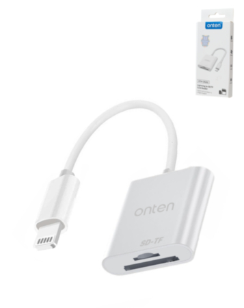 Onten USB 2.0 USB-L to SD / microSD / TF Card Reader (Only Ground Shipping)