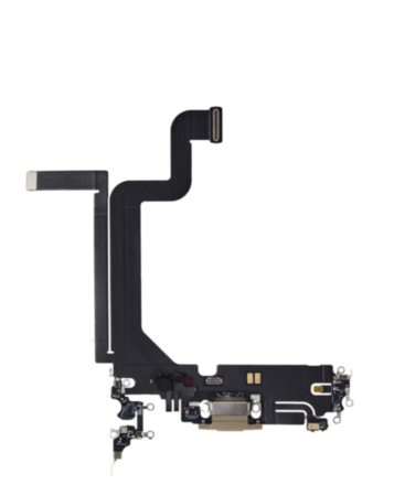 Stock up on the Charging Port Flex Cable for iPhone 14 Pro Max in Gold, premium quality.

