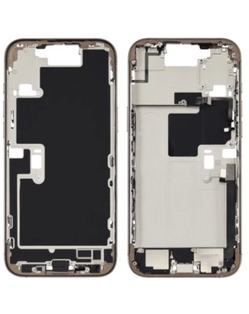 Middle Frame with Photo Capture Button and Small Parts for iPhone 16 Pro Max (DESERT TITANIUM) (International Version) (OEM Pull B Grade)