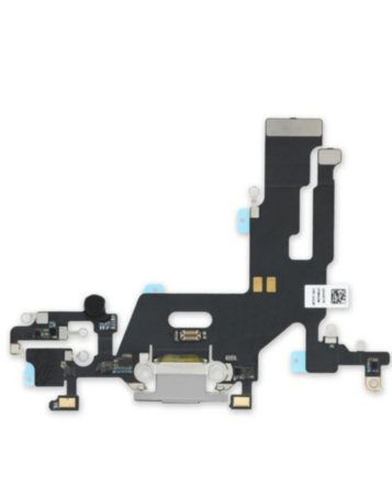 Charging Port Flex Cable for iPhone 11 (WHITE) (OEM Pull)