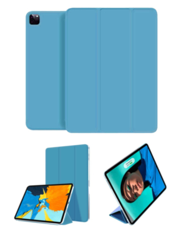 Smart Full Body Magnet Cover - LIGHT BLUE for iPad Pro 12.9 (3rd / 4th / 5th / 6th) / Air 13 2024 (Only Ground Shipping)