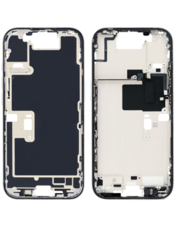 Middle Frame with Photo Capture Button and Small Parts for iPhone 16 Pro (WHITE TITANIUM) (US Version) (OEM Pull A Grade)