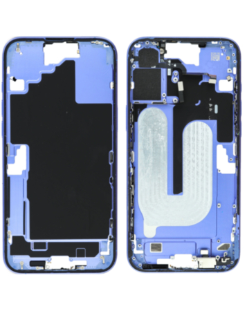 Middle Frame with Photo Capture Button and Small Parts for iPhone 16 Plus (ULTRAMARINE) (US Version) (OEM Pull B Grade)