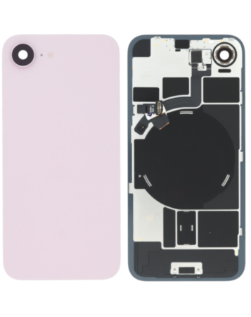Back Glass with Frame and Wireless NFC Charging Flex and MagSafe Magnet for iPhone 17e (SOFT PINK) (OEM Pull A Grade)