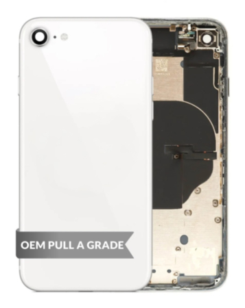 Back Housing Frame with Small Components Pre-Installed for iPhone SE (2022) (STARLIGHT) (OEM Pull A Grade) (Only Ground Shipping)