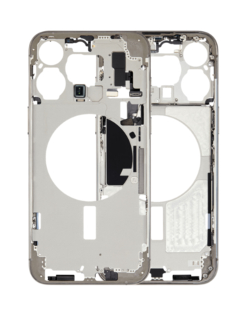 Middle Frame with Parts for iPhone 15 Pro Max (NATURAL) (International Version) (OEM Pull B Grade)