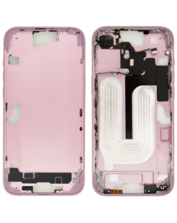 Middle Frame with Photo Capture Button and Small Parts for iPhone 16 Plus (PINK) (International Version)