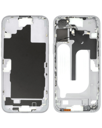 Middle Frame with Photo Capture Button and Small Parts for iPhone 16 Plus (WHITE) (US Version) (OEM Pull B Grade)
