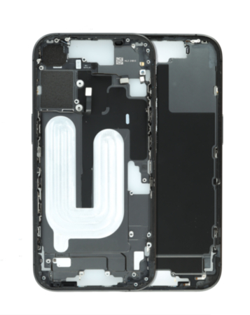 Middle Frame with Photo Capture Button and Small Parts for iPhone 17 (BLACK) (US Version)