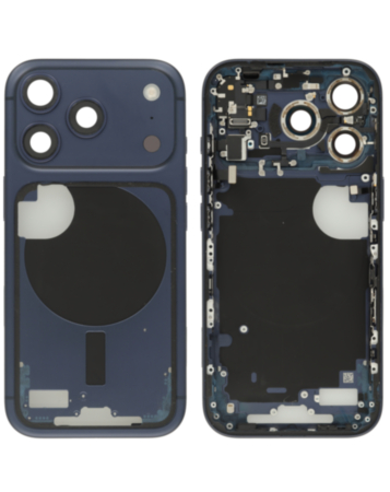 Middle Frame with Small Parts for iPhone 17 Pro (DEEP BLUE) (International Version) (OEM Pull B Grade)