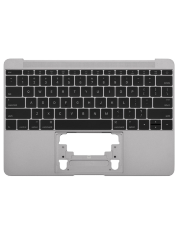 MacBook Retina 12" (A1534/ Mid 2017) Top Case with US Keyboard (SPACE GRAY) (OEM Pull B Grade)