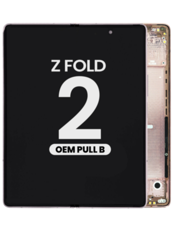 OLED Assembly with Frame for Galaxy Z Fold 2 F916U (MYSTIC BRONZE) (OEM Pull B Grade)