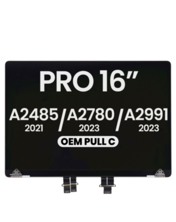 LCD Assembly for MacBook Pro 16" A2485 (2021) Pro / Max / A2780 (2023) / A2991 (2023) (OEM Pull C Grade) (SILVER)