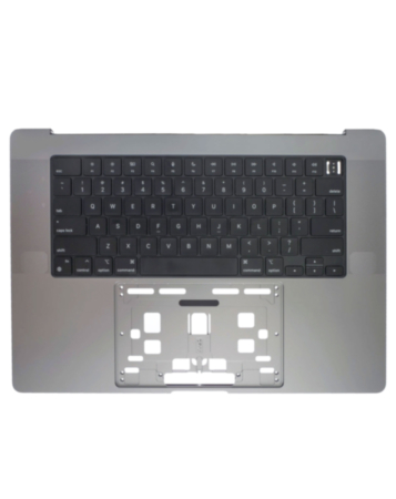 Top Case with US Keyboard (SPACE GRAY) for MacBook Pro 16" (A2485 / Late 2021) / (A2780 / Late 2023) / (A2991/ Late 2023)(OEM Pull C Grade)