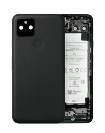 Housing Frame with Small Components Pre-Installed for Google Pixel 5A (BLACK) (OEM Pull D Grade) (Only Ground Shipping)