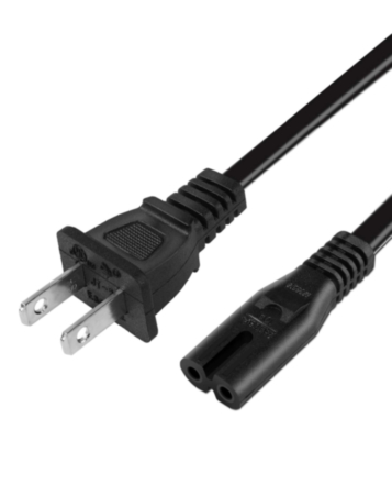 AC Power Cord for Xbox One S and X, Series S and X, PS4, PS4 Slim, PS5, PS3 Slim (2.5A)