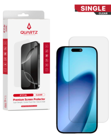 QUARTZ Clear Tempered Glass for iPhone Air (Single Pack)