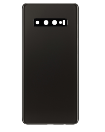 Back Glass with Camera Lens and Adhesive for Galaxy S10 (NO LOGO) (CERAMIC BLACK)