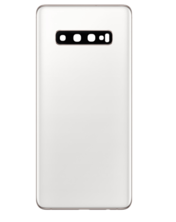 Back Glass with Camera Lens and Adhesive for Galaxy S10 (NO LOGO) (CERAMIC WHITE)