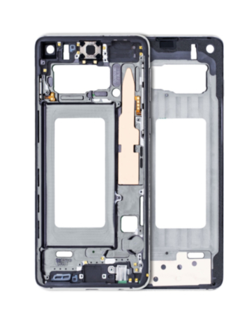 Stock up on the middle frame housing for Galaxy S10 in White.