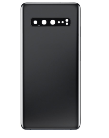 Back Glass with Camera Lens and Adhesive for Galaxy S10 5G G977 (NO LOGO) (MAJESTIC BLACK)