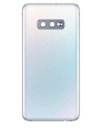 Back Glass with Camera Lens and Adhesive for Galaxy S10E (NO LOGO) (PRISM WHITE)