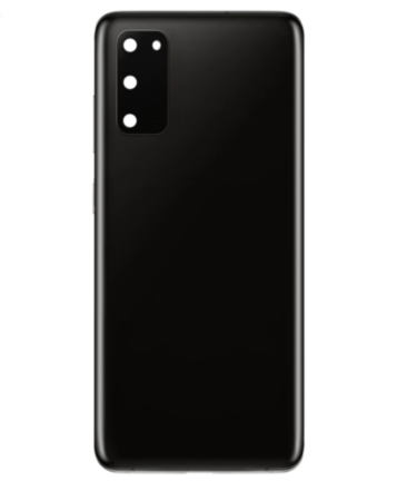 Back Cover Glass with Camera Lens and Adhesive for Galaxy S20 (G980 / G981) (No Logo) (Cosmic Black)