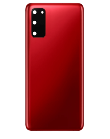 Back Cover Glass with Camera Lens and Adhesive for Galaxy S20 (G980 / G981) (No Logo) (Aura Red)