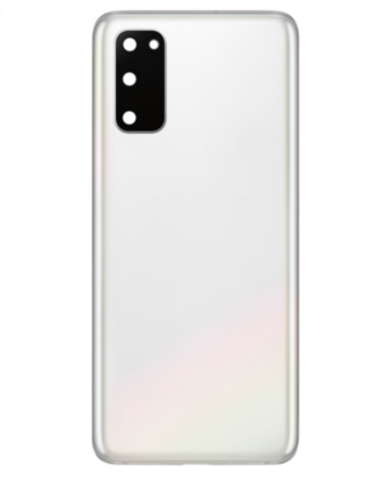 Back Cover Glass with Camera Lens and Adhesive for Galaxy S20 (G980 / G981) (No Logo) (Cloud White)