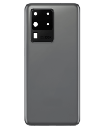 Back Cover Glass with Camera Lens and Adhesive for Galaxy S20 Ultra (G988) (No Logo) (Cosmic Gray)